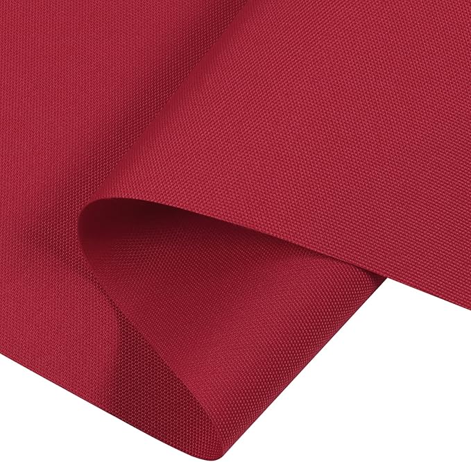 Soft Waterproof Canvas Fabric PU Backing, 600 Denier Ripstop UV Protection 30 x 60 Inch Canvas Cordura Fabric for Outdoor/Indoor, DIY Crafts, Bags, Awning, Marine, Furniture Cover(Red)