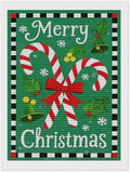 AIVKIEJK Diamond Painting Kits for Adults - Festive Merry Christmas Red Bow, Candy Cane & Bell Painting DIY 5D Full Drill Diamond Dots Paintings with Diamonds Gem Art and Crafts Home Decor 12"x16"