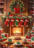 MOGTAA Christmas Socks Diamond Art Kits for Adults, 5D Full Drill Winter Diamond Painting Kits for Adults Beginner, DIY Round Diamond Dots for Adults, Gem Art for Home Wall Decor 12 X 16 Inch