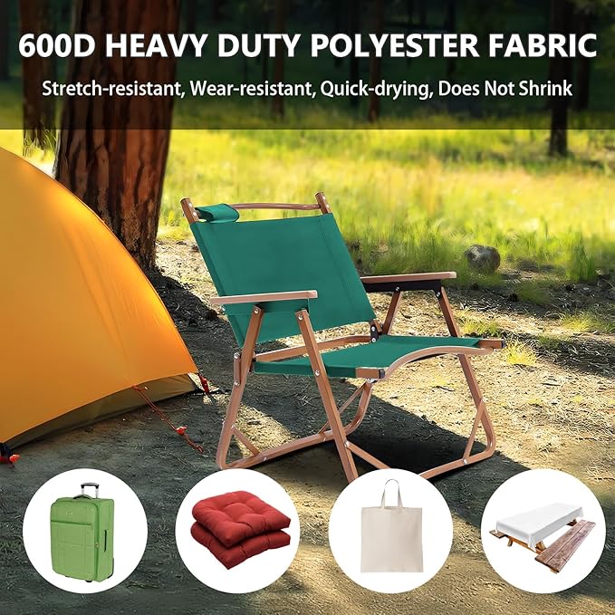Waterproof Canvas Fabric by The Yard 58inch 600D Upholstery Material Polyester Fabric Outdoor Water Resistant Fabric for Sewing Chair Patio Cushion Purse Bag Interior, Pre Cut 2 Yard Teal