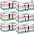 Clear Storage Bags with Zipper, Large Moving Bags Heavy Duty Extra Large, Plastic Storage Totes for Clothes, College dorm Packing Bag with Strong Handles