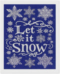 AIVKIEJK Diamond Painting Kits for Adults - Festive Snowflake Christmas Let It Snow Painting DIY 5D Full Drill Diamond Dots Paintings with Diamonds Gem Art and Crafts Home Decor 16"x20"
