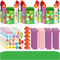 Lyrow 24 Pack Advent Wreath Craft Kit for Kids Christmas Felt Advent Crafts Xmas DIY Stand Wreath and Candles Set Wreaths Making Kit Bulk for Home Activities Supplies Classroom Sunday School Holiday