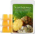 Scentsationals Wax Melts, Wax Cubes Strong Scent - Honeysuckle Pineapple - Long Lasting Scented Melts for Warmer, 10oz (24-Cubes)