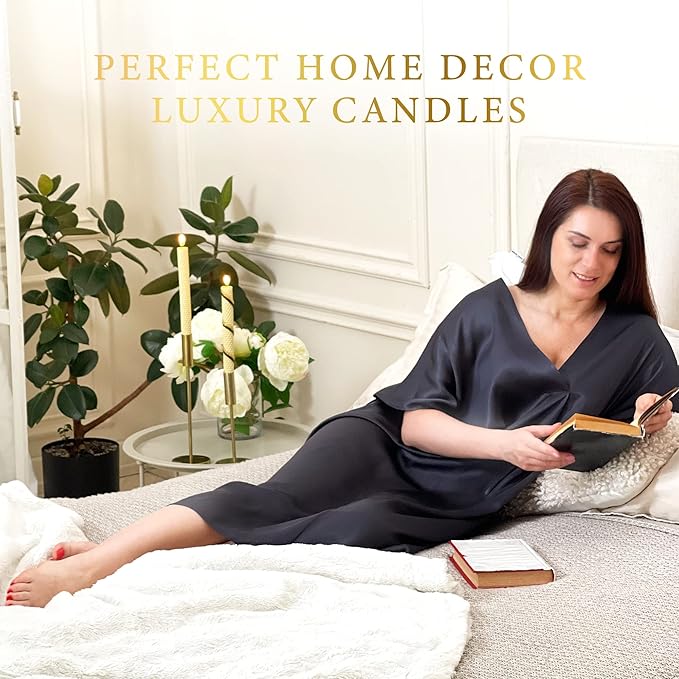 Beeswax Candle Making Kit - Crafts for Adults Women Luxury Candles Gifts for Women DIY Kits for Adult Arts and Crafts Modern Art Supplies Craft Set Black & Gold Home Decor