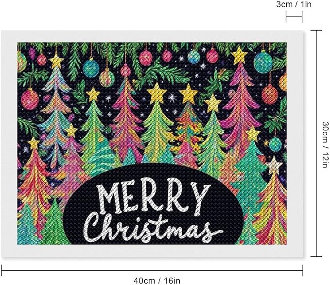 AIVKIEJK Diamond Painting Kits for Adults - Colorful Christmas Tree Painting DIY 5D Full Drill Diamond Dots Paintings with Diamonds Gem Art and Crafts Home Decor 12"x16"