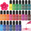 Candle Dye - 24 Colors Liquid Candle Making Dye for DIY candle making supplies Kit, Food Grade Ingredients Oil-Based Candle Coloring for Soy Wax Dyes, Beeswax, Gel Wax, Paraffin Wax - Each 0.35oz/10ml