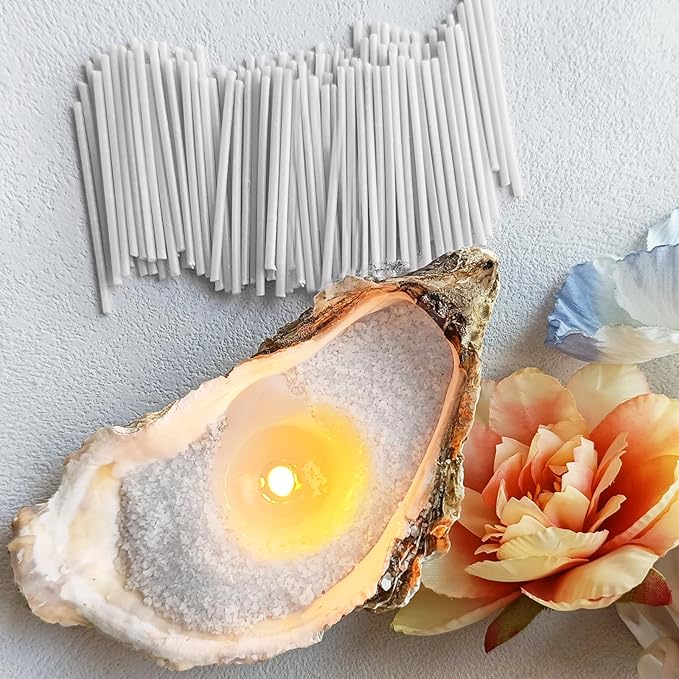 Pearled Candle Wick 2.2 Inch White Cotton Wicks 100-Pack - Premium Metal-Free & Lead-Free Candle Wicks for Candle Making