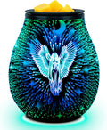 EQUSUPRO Wax Melt Warmer Wax Melter Wax Burner for Scented Wax Melts Electric Fragrance Warmer for Wax Cubes & Tarts, Vivid 3D Design 7 Colors LED Light Gift & Decor for Home Office (3D Angel)