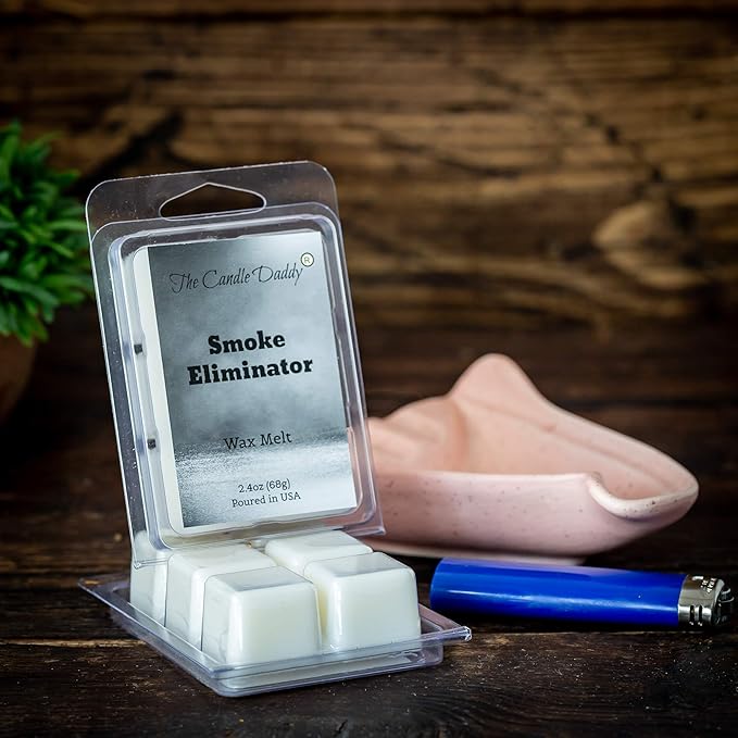 The Candle Daddy Smoke Eliminator - Enzyme-Infused Smoke Odor Eliminating Wax Melt 5 Packs -10 Ounces Total- 30 Cubes