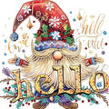NEWENMO Christmas Diamonds Painting Kits for Adults Beginner DIY 5D Gnome Diamond Art Paint with Special Shape Diamonds, Full Drill Doodle Style Diamonds Painting Kit for Home Wall Decor 12x12Inch