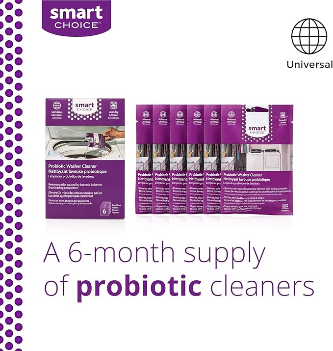 Smart Choice 10SCPROL02 Washer Washing Machine Cleaner, Carton of 6 Packets