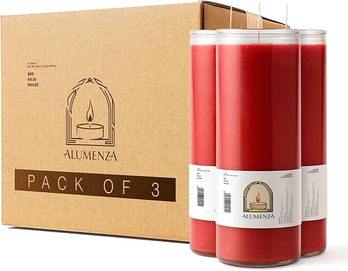 Bulk 3 Pack White 7 Day Candles in Glass Jar – Paraffin Wax, Clean Burning Unscented | Large & Tall Devotional Prayer Pillar Candles for Home, Memorial, Spells, Long Lasting