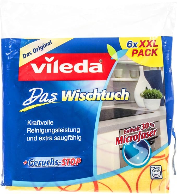 Vileda All- Purpose Cloth, Polyester, 6 Stück (1er Pack)