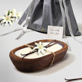Woodronic 3 Wick Dough Bowl Candle, Vanilla Scented Candle with Brown Wooden Bowl, 10 Inch Large Soy Wax Candle for Home Decor, Living Room, Bedroom, Christmas Gifts for Men & Women