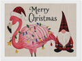 AIVKIEJK Diamond Painting Kits for Adults - Festive Flamingo Christmas Santa Hat Painting DIY 5D Full Drill Diamond Dots Paintings with Diamonds Gem Art and Crafts Home Decor 12"x16"