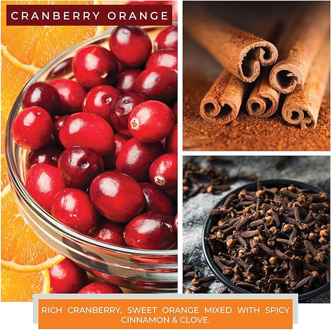 A Cheerful Giver - Scented Candles for Home - Long Lasting Aromatherapy Candle with up to 155 Hours of Burn Time - Gift Ready (22oz, Cranberry Orange)