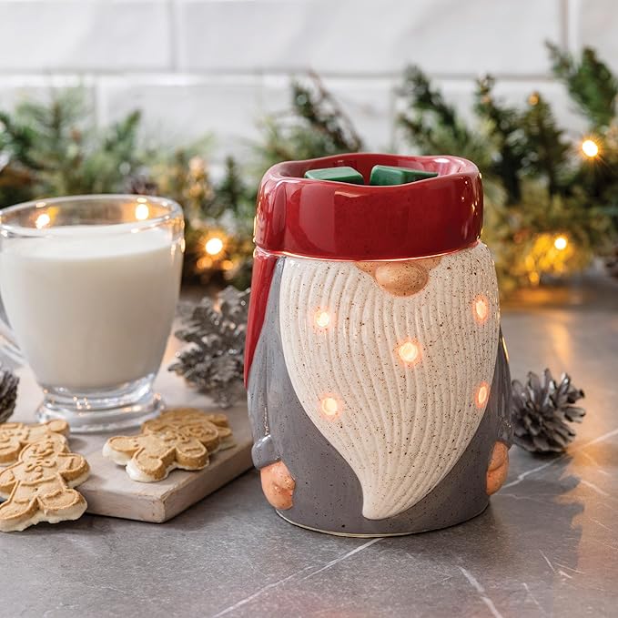 Candle Warmers ETC. Illumination Fragrance Warmer- Light-Up Warmer for Warming Scented Candle Wax Melts and Tarts or to Freshen Room, Gnome
