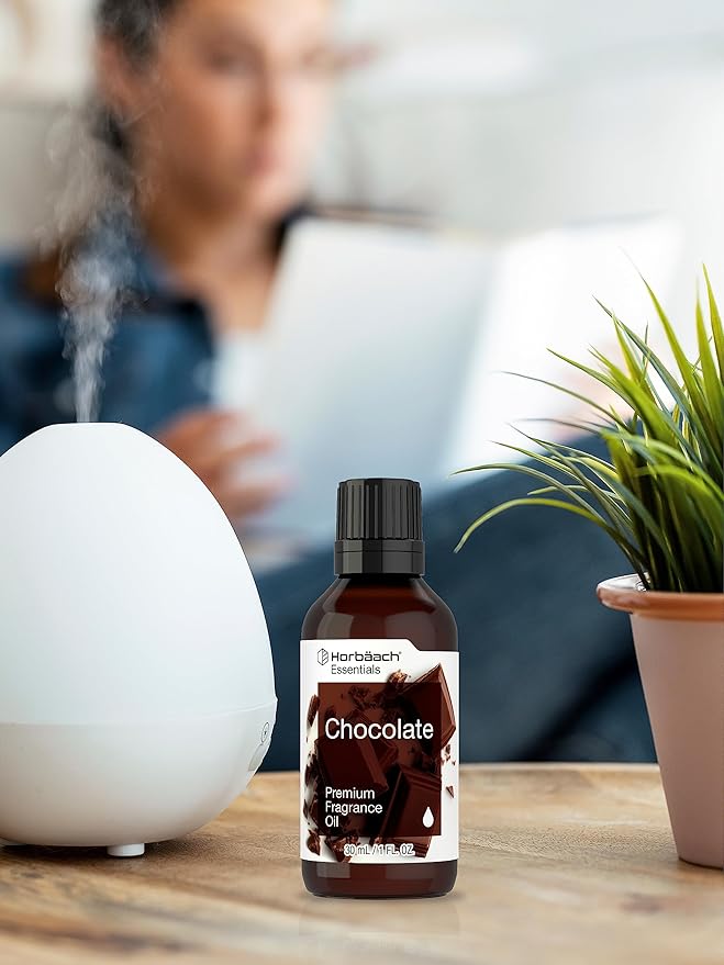 Horbäach Chocolate Fragrance Oil | 1 fl oz (30ml) | for Diffusers, Candle and Soap Making, DIY Projects & More | Premium Grade