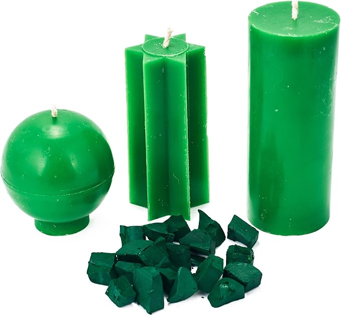 Dark Green Candle Dye 2oz for Soy Candle Making – Candle Shop Premium Color Dye Blocks for Soy Wax, Beeswax, Paraffin - Candle Wax Dyes