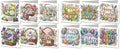 DoxQcs 5D Diamond Art Painting Greeting Cards Kit, DIY Cards for Blessings Congratulations Gifts, Greeting Card Set for Birthday Thanksgiving Day Christmas Halloween-2PCS-2