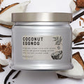 PartyLite 3-Wick Jar Candle, Highly Fragranced Clean Burning Glass Candle, 25-45 Hours Burn Time (Coconut Eggnog)