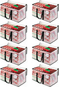 BlissTotes Clear Moving Bags Heavy Duty, 93L Extra Large Storage Bags with Zipper & Reinforced Handles, Waterproof PP Moving Totes for Clothes, Bedding, Comforters, Space Saving Storage (8 Pack)