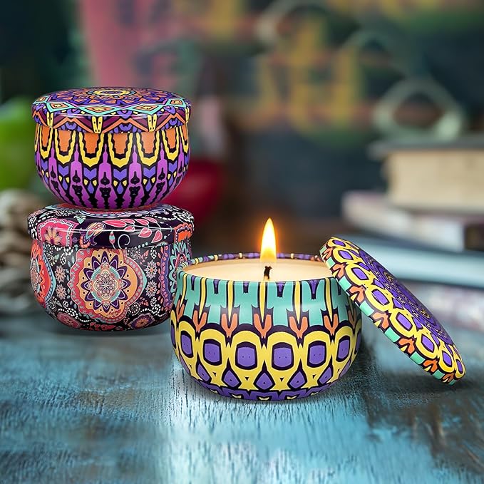 Scented Candles Gift Set, 12/24/48 Pack Candles for Home Scented, Long Lasting Soy Candle, Birthday Gifts for Women, Aromatherapy Candle for Stress Relief, Relaxation, Bath, Yoga