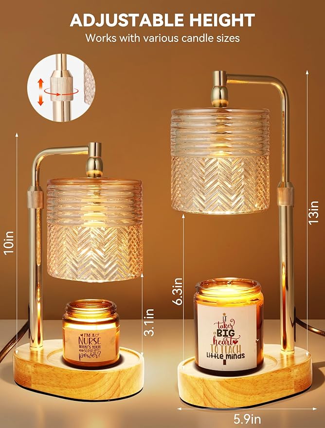 Candle Warmer Lamp with Timer, for Women Mom, House Warming Gifts New Home Decor, Wax Melt Warmer for Jar Candles