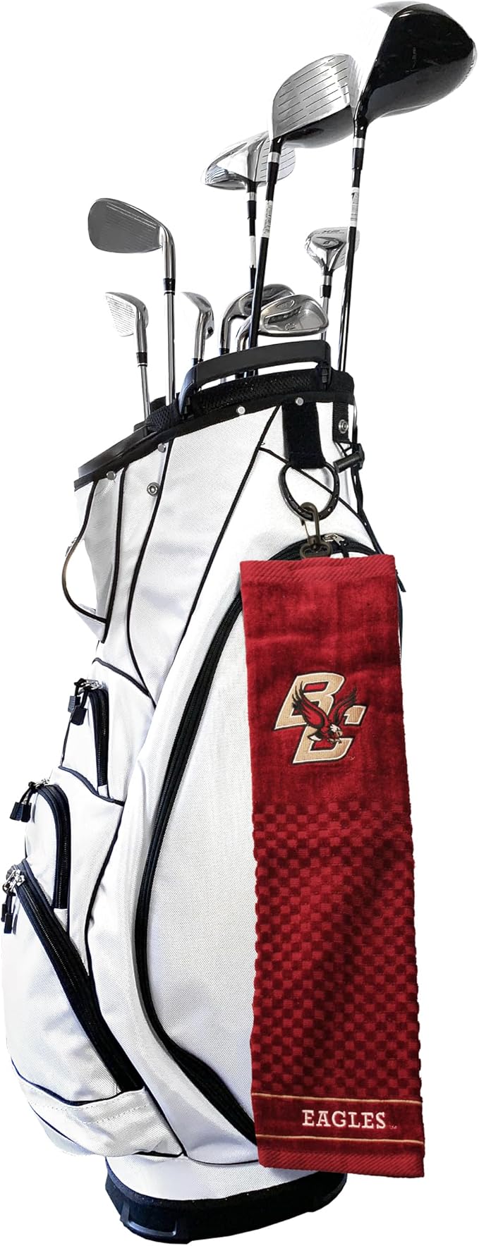 Team Golf NCAA Boston College Eagles Embroidered Golf Towel Embroidered Golf Towel, Checkered Scrubber Design, Embroidered Logo