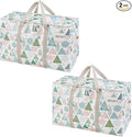 VENO 2 Pack Heavy Duty Moving Bags, Extra Large Storage Bags with Reinforced Handles & Strong Zippers, Foldable & Reusable Moving Box Alternative for Clothes & Dorm Storage