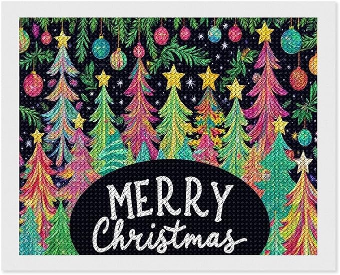 AIVKIEJK Diamond Painting Kits for Adults - Colorful Christmas Tree Painting DIY 5D Full Drill Diamond Dots Paintings with Diamonds Gem Art and Crafts Home Decor 16"x20"