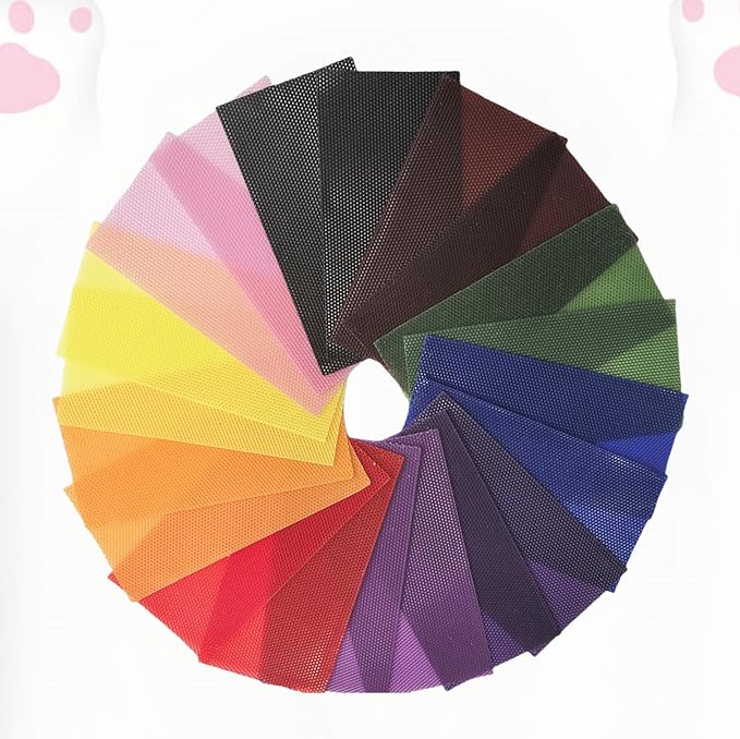 DIY Candles, Beeswax Honeycomb Candle Sheet, Candle Making kit - 20 pcs (8 * 16in) in 20 Colors with Cotton Wicks, Beeswax Sheet Kit Beeswax Candle Kit