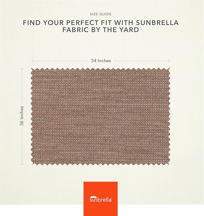 Sunbrella Outdoor Fabric by The Yard | Charmer Desert (Textured) | Official Sunbrella Seller | Indoor or Outdoor Upholstery Fabric for Chairs, Cushions, Drapery, Pillows, Furniture