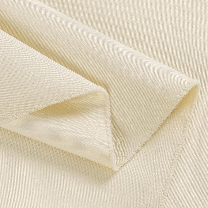 1200D Thicken Waterproof Canvas Fabric by The Yard 58" W Water-Resistant Polyester Fabric Heavy Duty Outdoor Upholstery Material for Chair Patio Cushion Furniture Cover Sewing DIY, 10 Yards Ivory