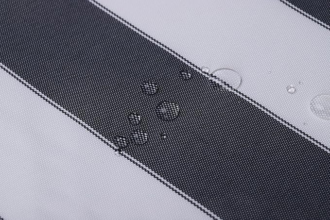 Stripe Canvas Awning Fabric Waterproof Outdoor Fabric 60" Black/White (1 Yard)