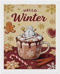 Diamond Painting Kits for Adults - Hello Winter Ice Cream & Gingerbread Snowflakes & Candles Painting DIY 5D Full Drill Diamond Dots Paintings with Diamonds Gem Art And Crafts Home Decor 16"x20"