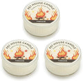 Pet House Mini Candles for Pet Odor Made with Natural Soy Wax, Plant Based, Dog and Cat Friendly Scented Candles, Fireside Pack of 3