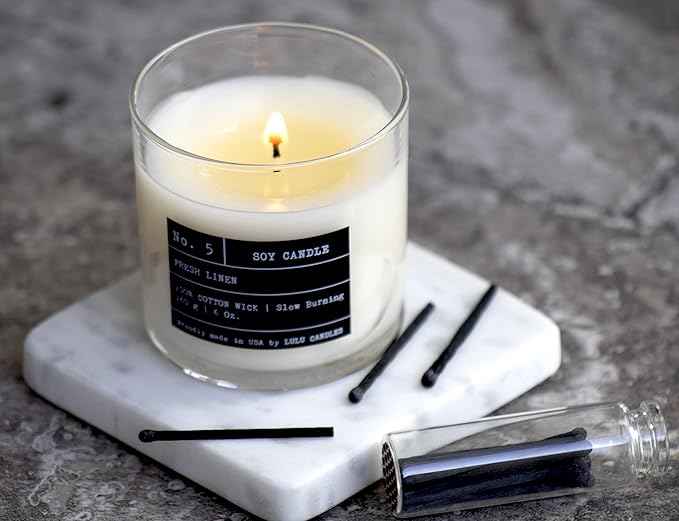 Lulu Candles | Brown Sugar & Oud | Luxury Scented Soy Jar Candle | Hand Poured in The USA | Highly Scented & Long Lasting- 6 Oz.