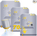15-Pack Vacuum Bags for Travel with Wireless Rechargeable Pump, Carry-on Size Compression Packing Bags for Luggage & Suitcase, Space Saver for Clothes & Clothing, 15 Combo Travel Size, Fast 3S Vacuum