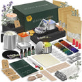 Hearth & Harbor Organic Soy Candle Making Kit for Adults, DIY Crafts, Complete Candle Making Supplies Include Natural Soy Wax, Tins, Scents, Dyes, Wicks & More – Gift Idea, Perfect Home Decor – 12 Lbs