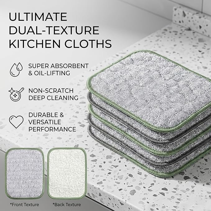 30PCS Double Side Non Scratch Wire Dishcloths,Reusable Multipurpose Wire Dishwashing Rags for Wet and Dry,Reusable Metal Scrubbing Pads Sponge Cloths for Kitchen, Sinks, Pots, Pans (Style B,20pcs)