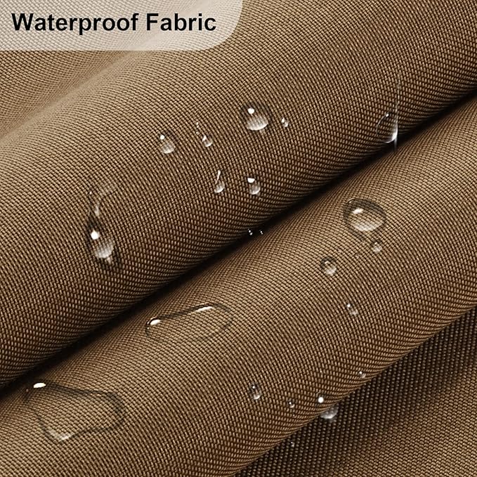 Waterproof Canvas Fabric - 58" Wide 1000D Upholstery Polyester Material - Durable Indoor Outdoor Water Resistant Fabric for Furniture Cover Cushion Home Awning Tent (Dark Khaki, 1 Yard)