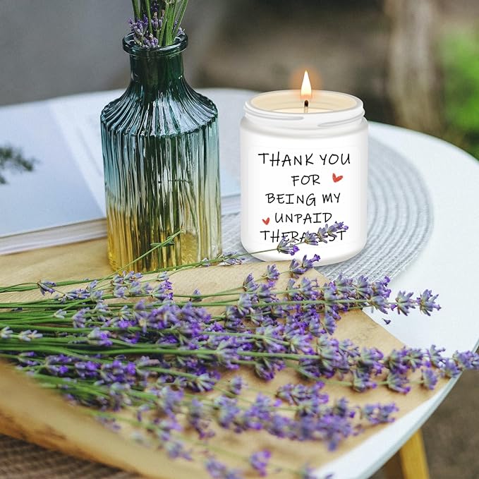 Best Friend Birthday Gifts for Women, Funny Mothers Day Friendship Sister Coworkers Bestie Mom Gag Gift for Her, Lavender Scented Candles