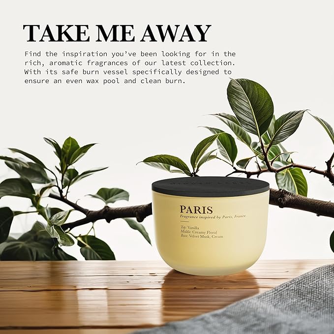 Vanilla Cream Scented Candle, 3 Wicks, 16 oz Natural Candles Non Toxic for Home Scented, Relaxing Aromatherapy Scented Candle,Big Soy Candle Gift for Women with Long-Lasting & Clean Burn