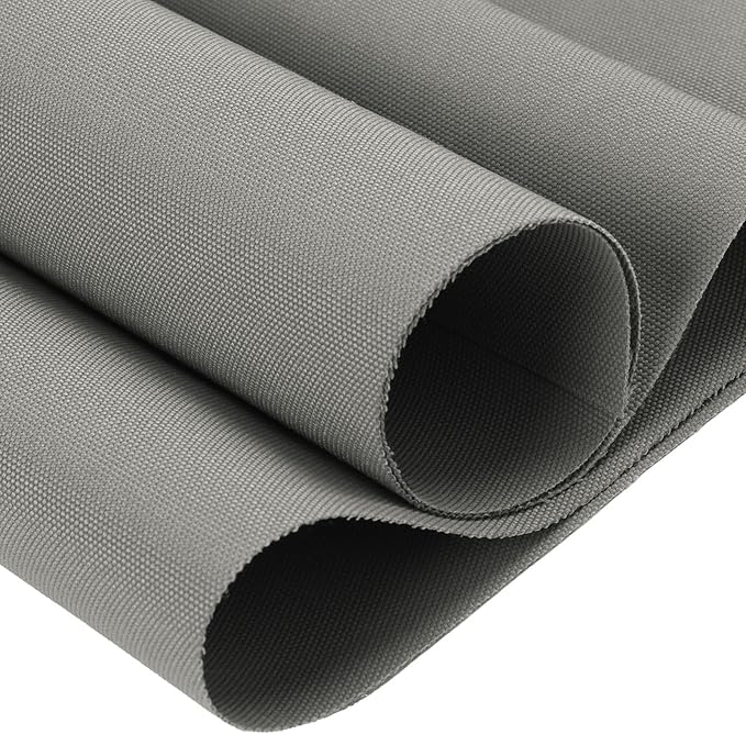 Thickened Waterproof Canvas Fabric by The Yard 1200D 58" W Outdoor Upholstery Material Heavy Duty Fabric Water Resistant Sewing Material for Chair Patio Cushion Purse 3 Yard Silver Grey