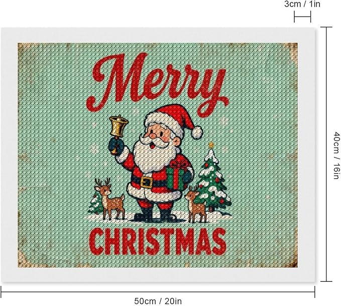 AIVKIEJK Diamond Painting Kits for Adults - Christmas Painting DIY 5D Full Drill Diamond Dots Paintings with Diamonds Gem Art and Crafts Home Decor 16"x20"