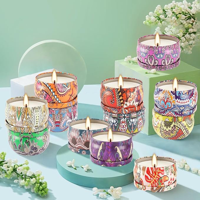 Scented Candles 36 Pack Soy Wax Travel Tin Jar Candles for Home 2.5 OZ Scented Candles for Mom for Christmas, Birthday, Thanksgiving, Mother's Day