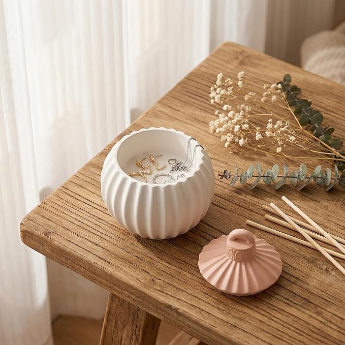 Striped Bell Jar Silicone Mold, Geometric Storage Box Candle Holder Mold for DIY Aromatherapy Plaster, Candles, Resin Crafts - Modern Home Decor & Gift