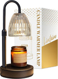 Dimmable Candle Warmer Lamp with Timer Adjustable Height, Mothers Day Gifts for Mom, Home Decor Birthday Housewarming Gifts for Women, Modern Electric Wax Melt Warmer for Scented Jar Candles, Clear